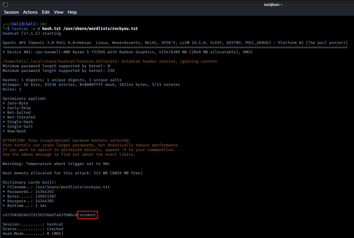 Hashcat Cracking